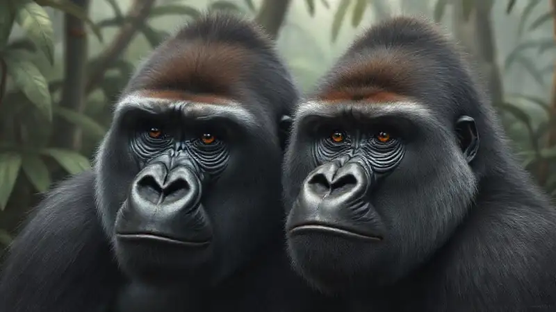 Silbergorillas und Grausgorillas: subtile Farbdifferenzen