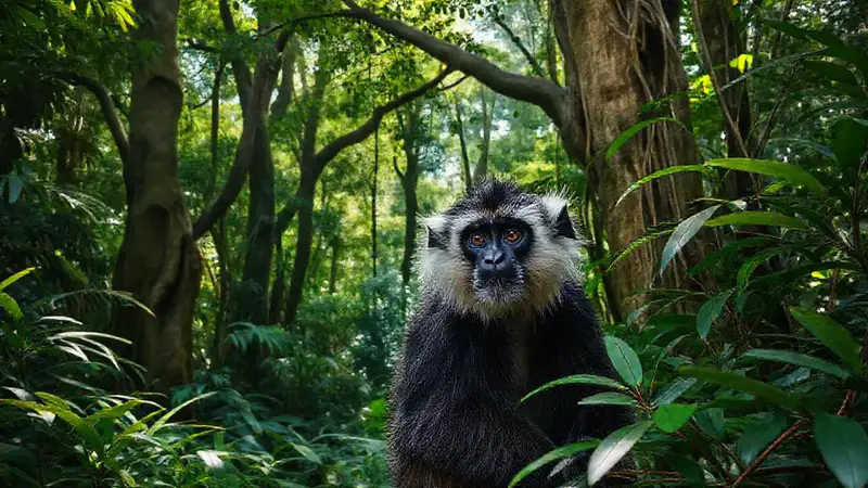Sumatran Langur: Ein neugieriges