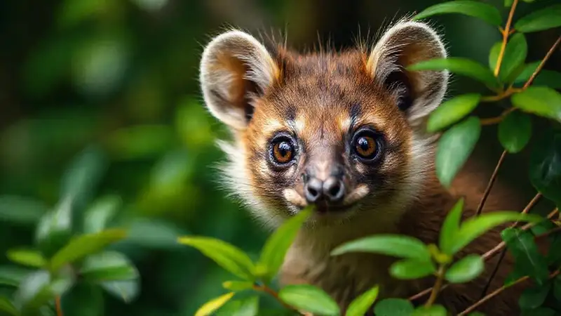 Rote Affen: neugierige Augen im Dschungel